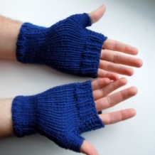 wool hand knit fingerless gloves