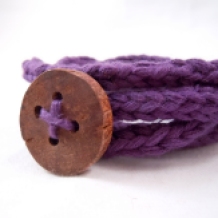 purple knit wrap bracelet