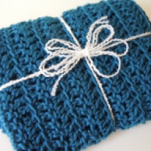 Cerulean Blue Crochet Travel Blanket